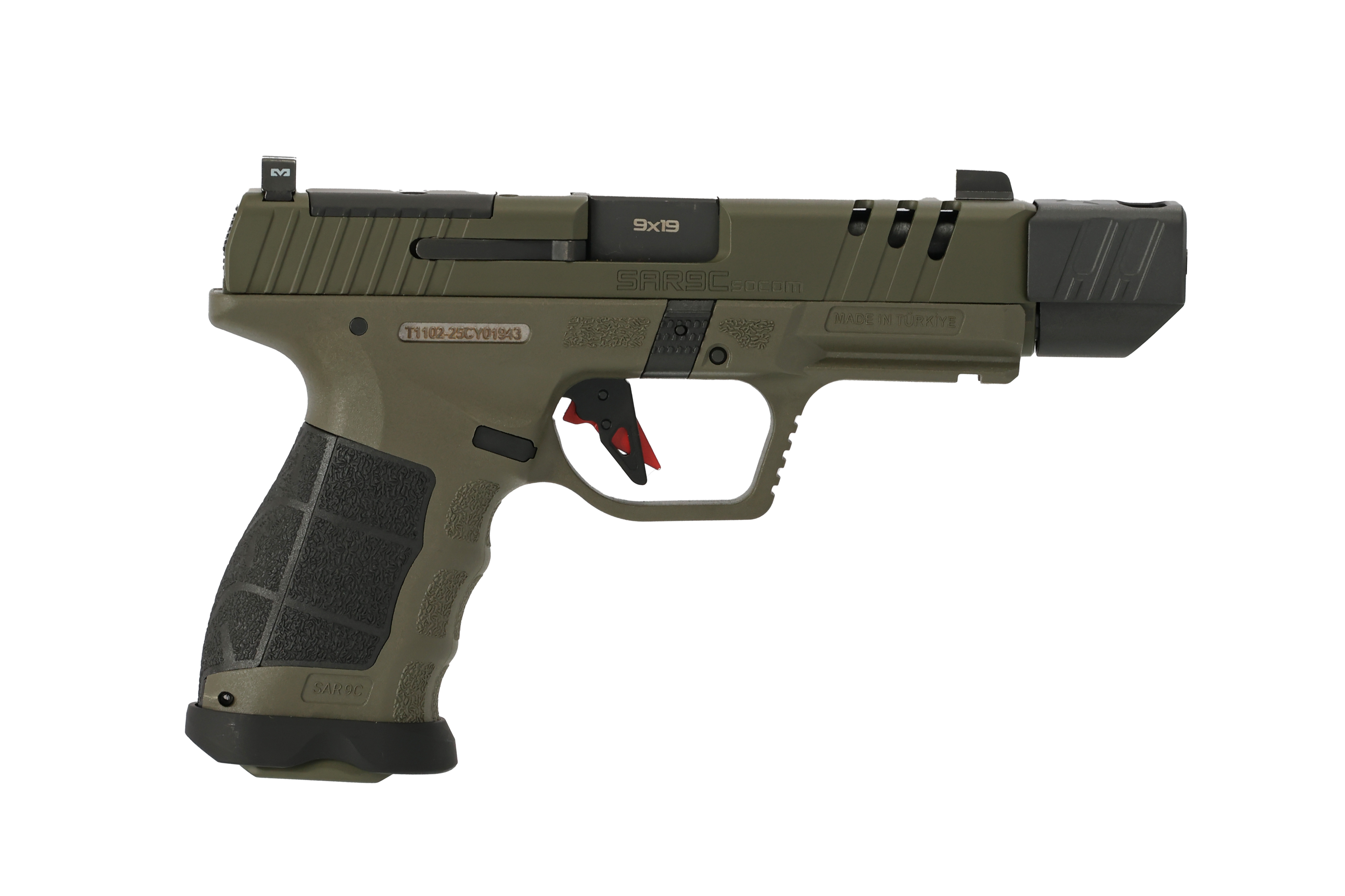 SAR Firearms SOCOM CPT COMP 9MM ODG 4.5"