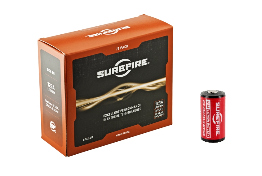 Surefire SF123A LITHIUM 3VOLT BATT 72PK